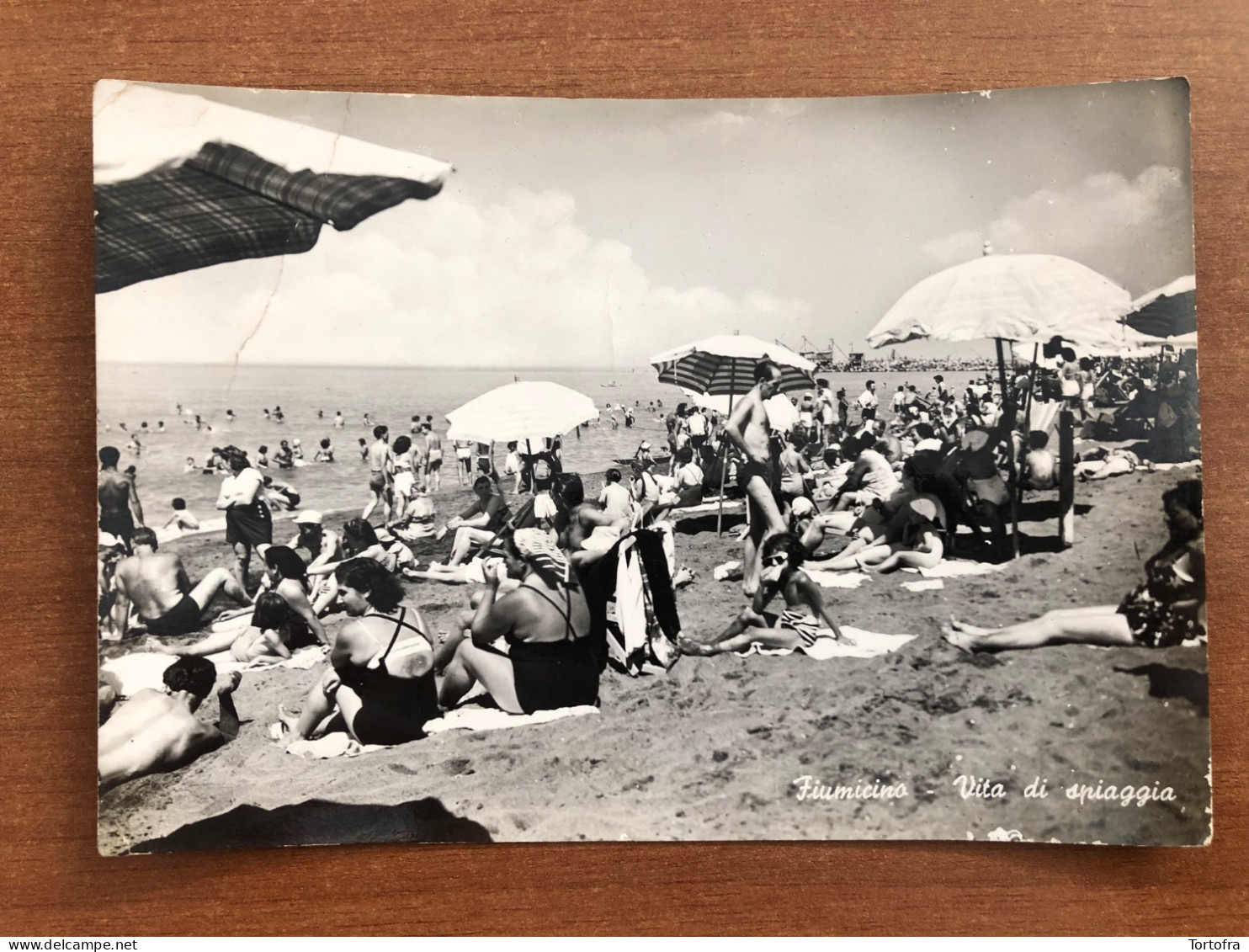 FIUMICINO ( ROMA ) VITA DI SPIAGGIA 1953 - Fiumicino