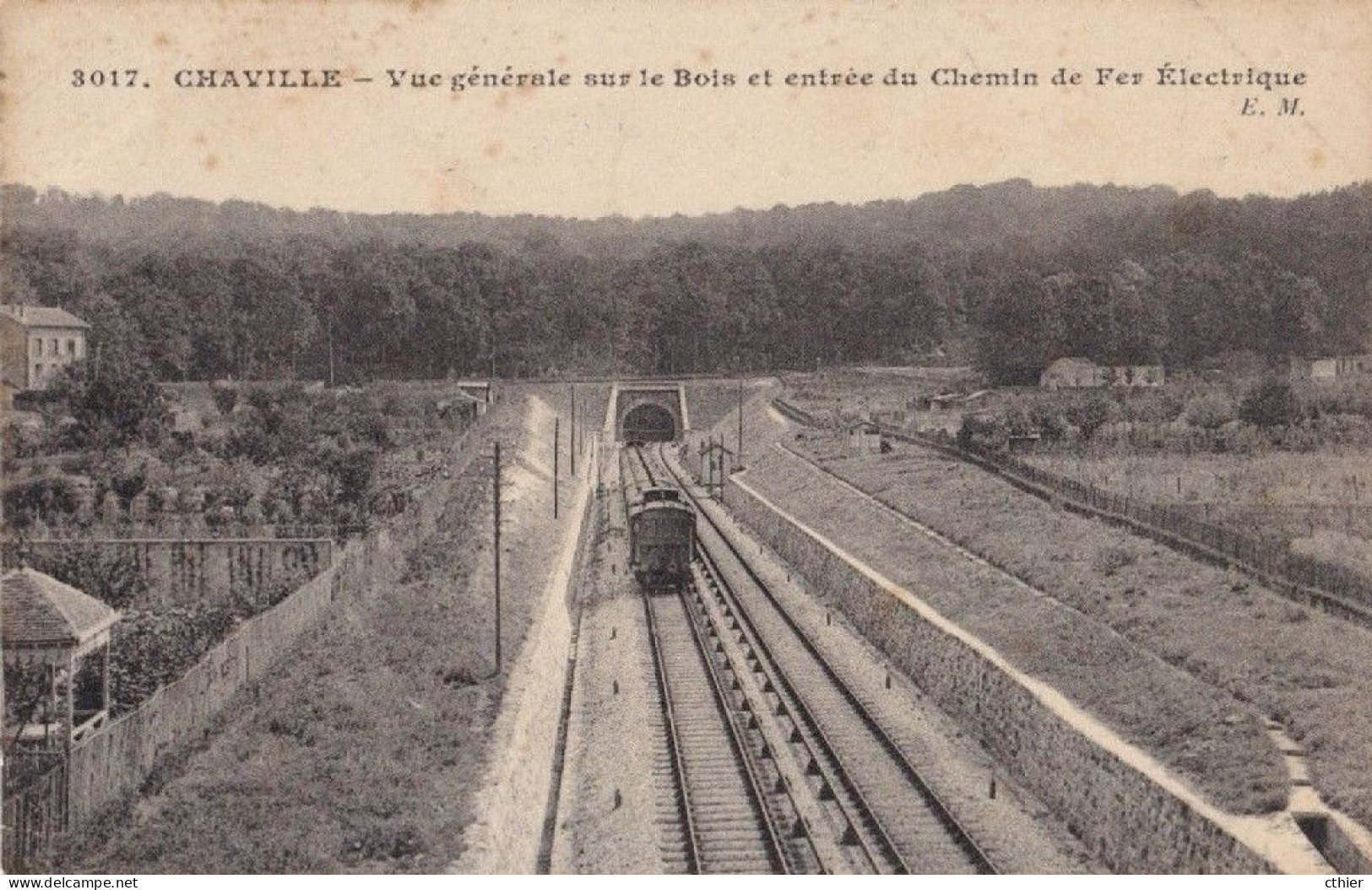 CPA CHAVILLE 92 - Vue Générale Sur Le Bois Et Entrée Du Tunnel Du Chemin De Fer Electrique - Chaville