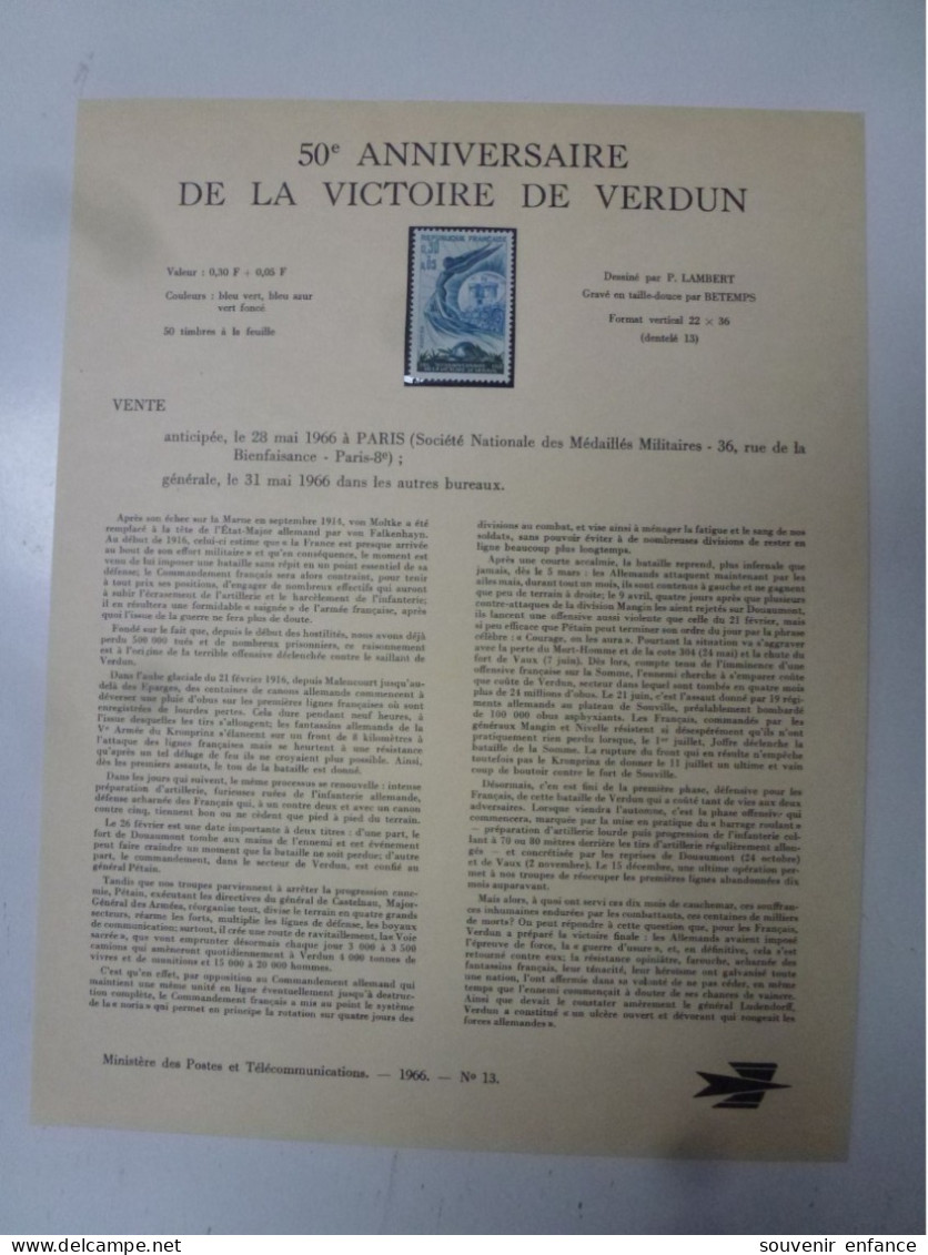 N° 1484 Victoire De Verdun - Documents De La Poste