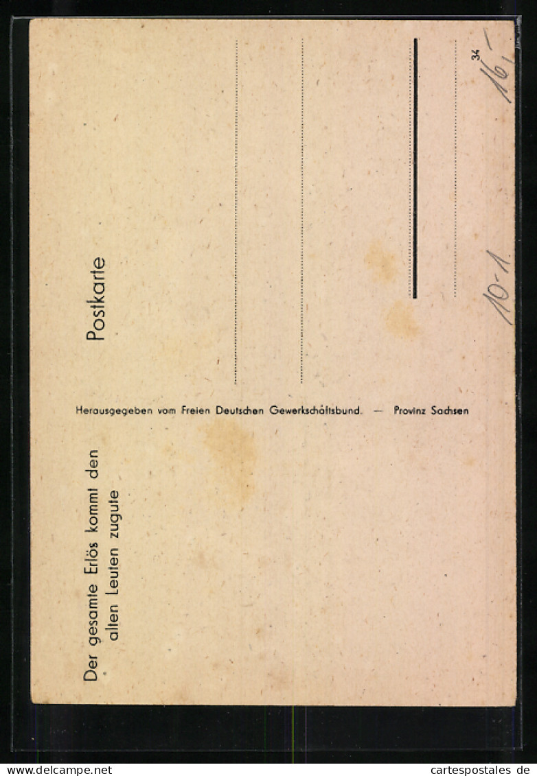 AK DDR-Propaganda, FDGB Hilft Den Alten Bei Der Gestaltung Ihres Lebensabends  - Other & Unclassified