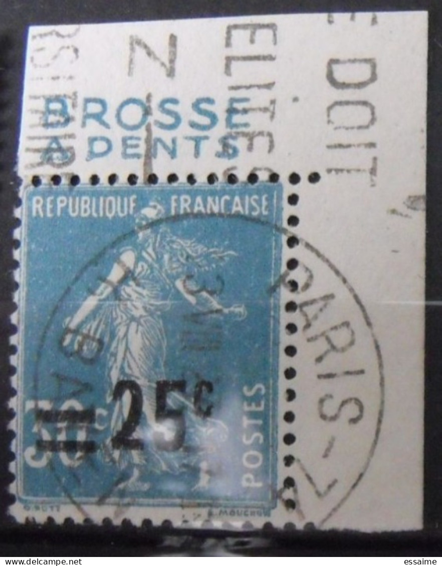 Timbre à Bande Publicitaire. Semeuse N° 217. 25/30 C. Pub Publicité Publicitaires Carnet. Gibbs. - Andere & Zonder Classificatie