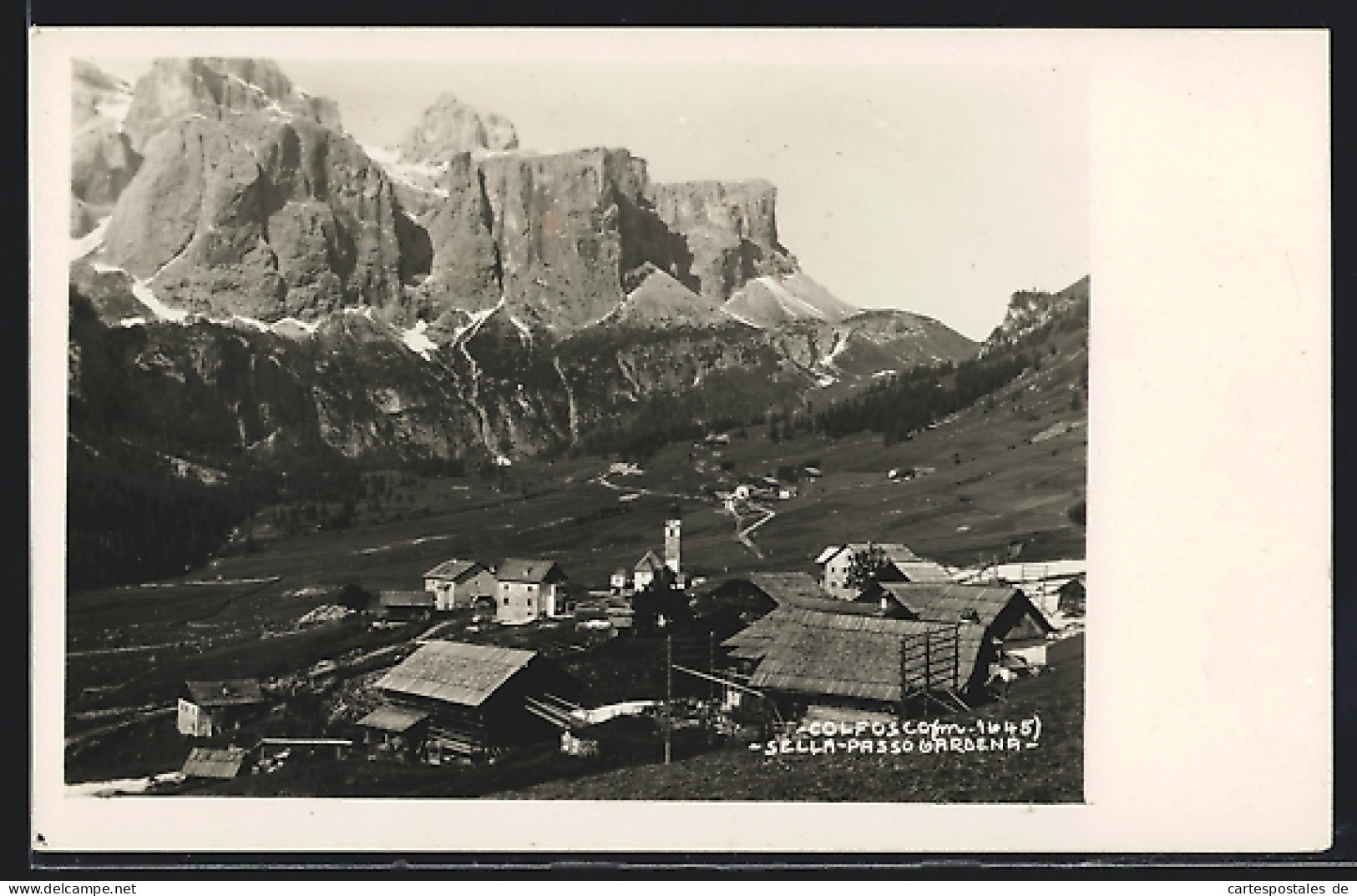 Cartolina Colfosco, Sella-Passo Gardena  - Altri & Non Classificati