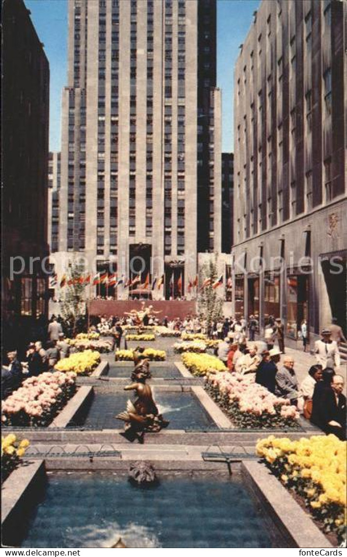 72222139 New_York_City Rockefeller Center Flower Plaza - Other & Unclassified