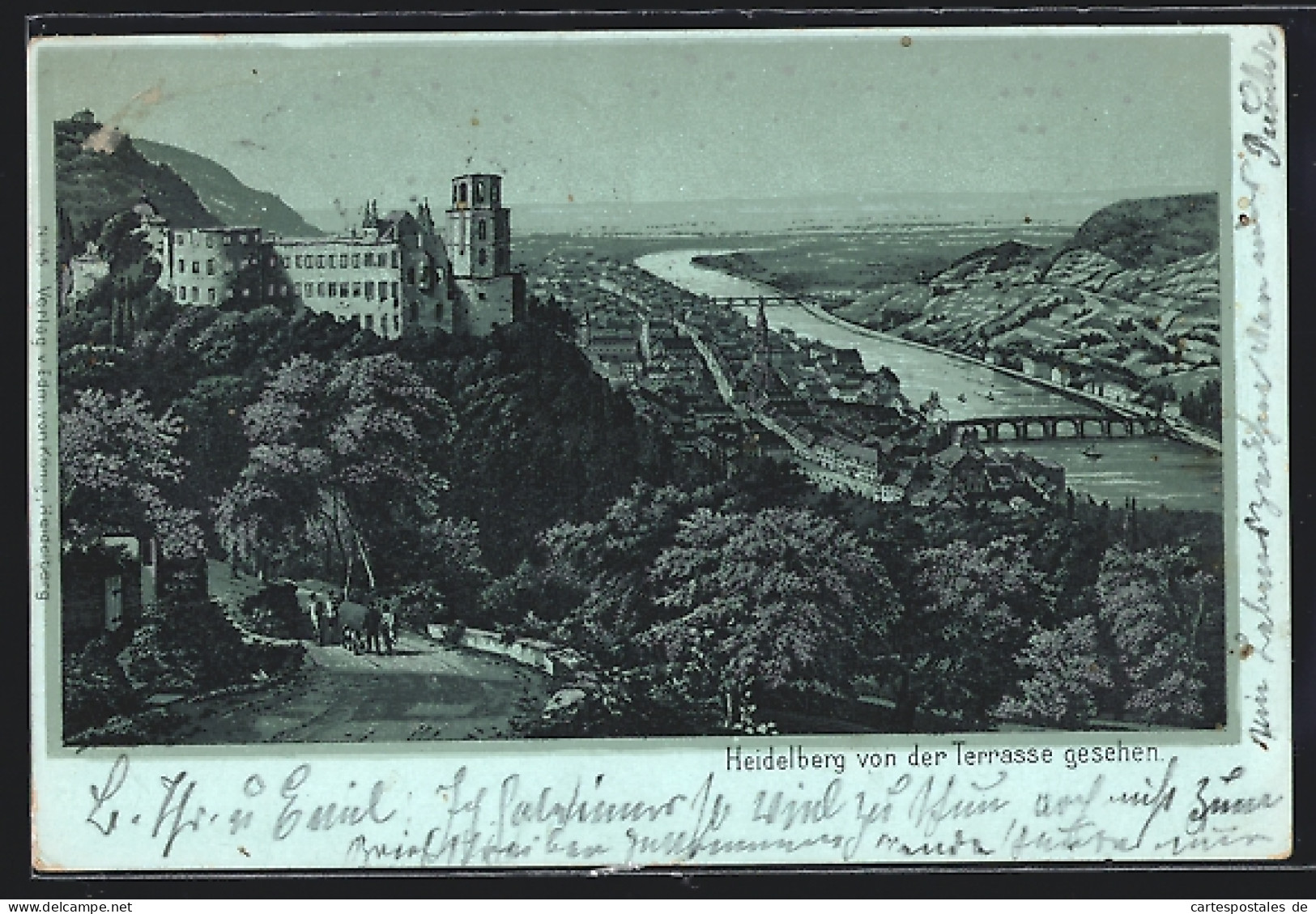 AK Heidelberg, Heidelberg Von Der Terrasse Gesehen  - Heidelberg