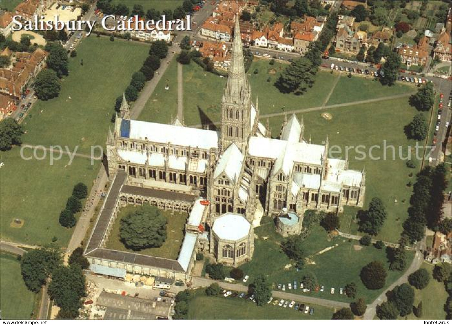 72221365 Salisbury Wiltshire Cathedral From The Air Salisbury - Autres & Non Classés