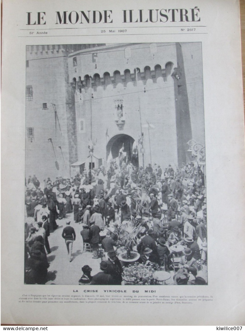 1907 PERPIGAN Manifestation Viticulteur Vigne Vin  NARBONNE BAIXAS - Ohne Zuordnung