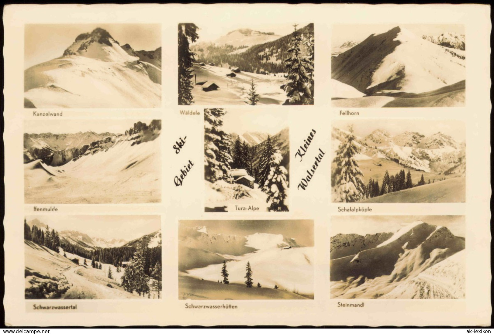 Kleinwalsertal Vorarlberg Mehrbildkarte Kleines Walsertal Im Winter 1962 - Andere & Zonder Classificatie