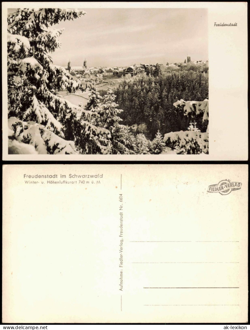 Ansichtskarte Freudenstadt Blick Auf Die Stadt Im Winter 1961 - Freudenstadt