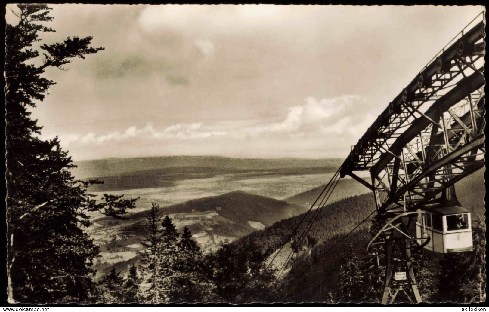 Ansichtskarte Freiburg Im Breisgau Schwebebahn-Bergstation 1956 - Freiburg I. Br.