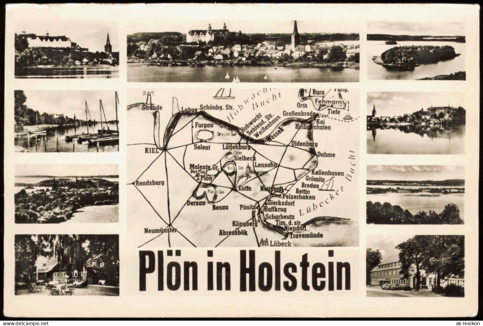 Ansichtskarte Plön Landkarten Und Mehrbildkarte 1965 - Sonstige & Ohne Zuordnung