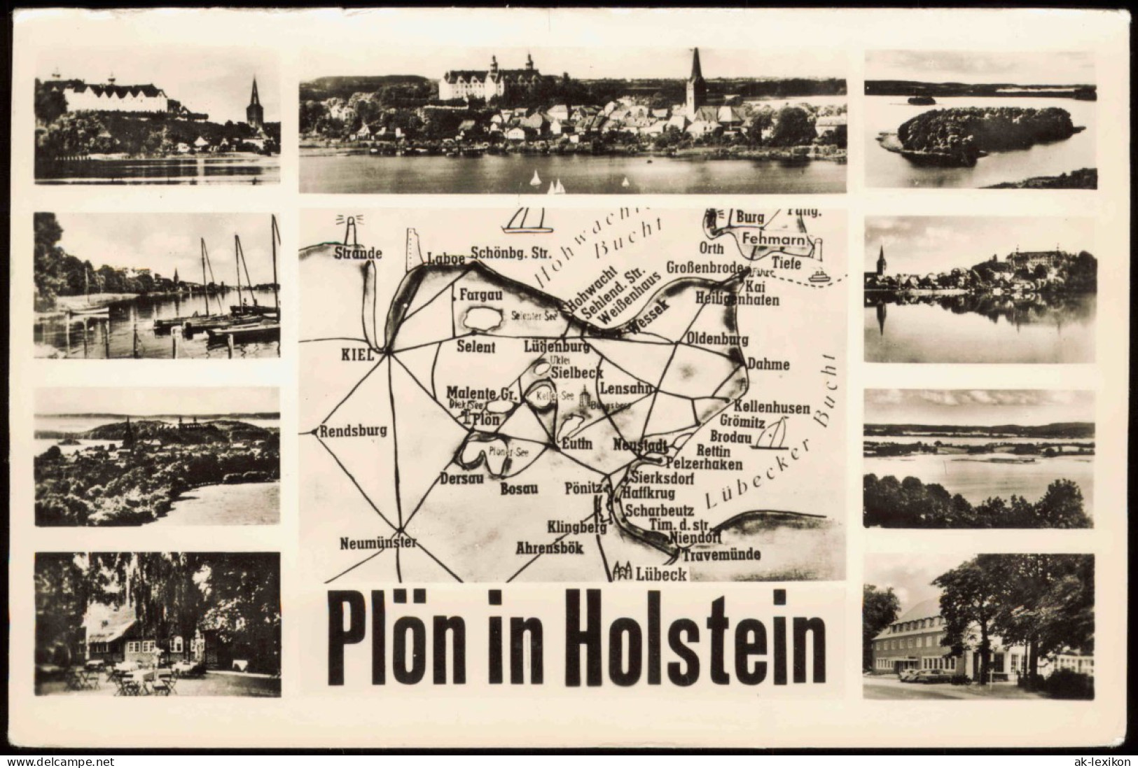 Ansichtskarte Plön Landkarten Und Mehrbildkarte 1965 - Autres & Non Classés