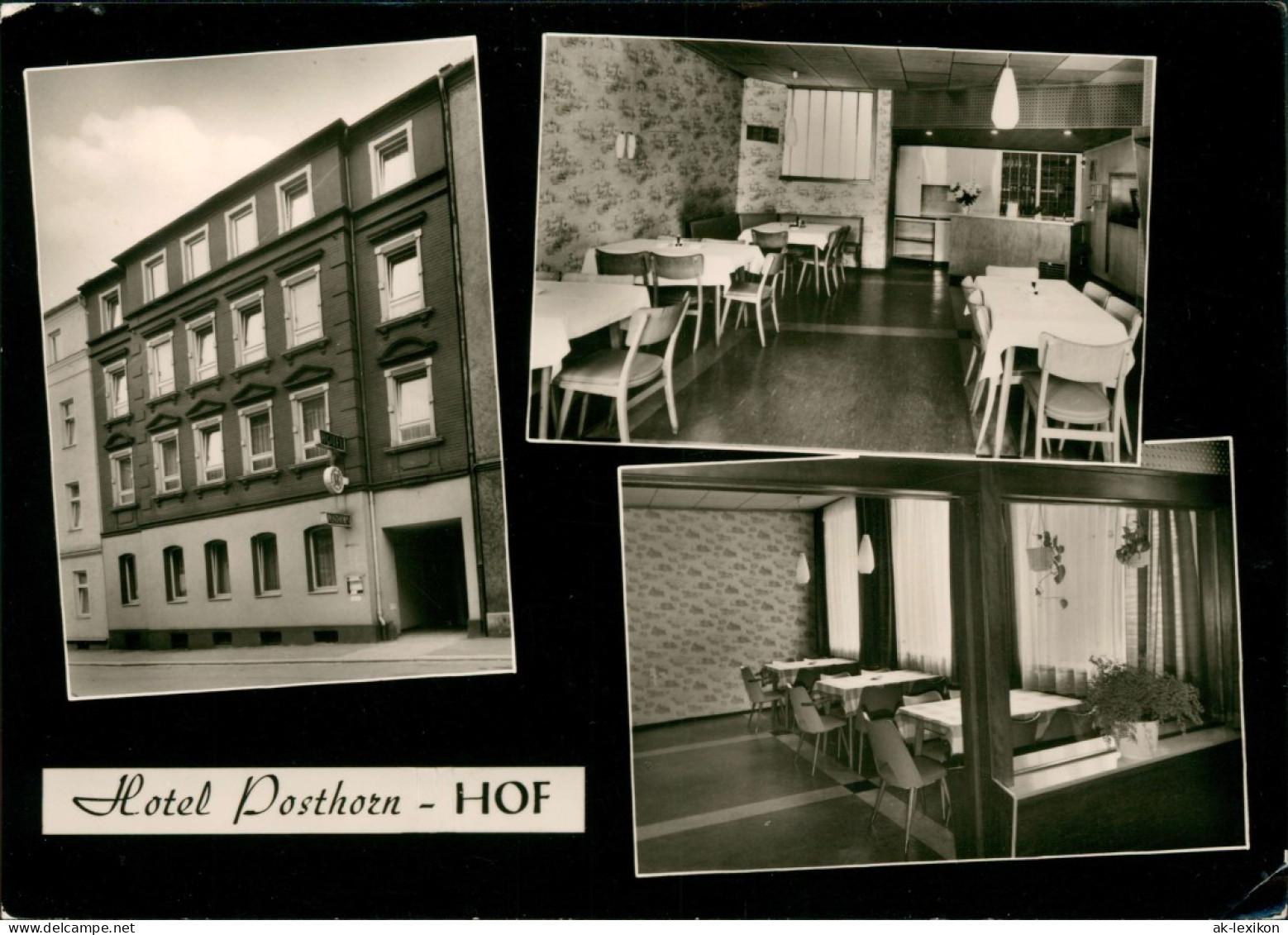 Ansichtskarte Hof (Saale) Hotel Posthorn Mit Innenansichten 1970 - Hof