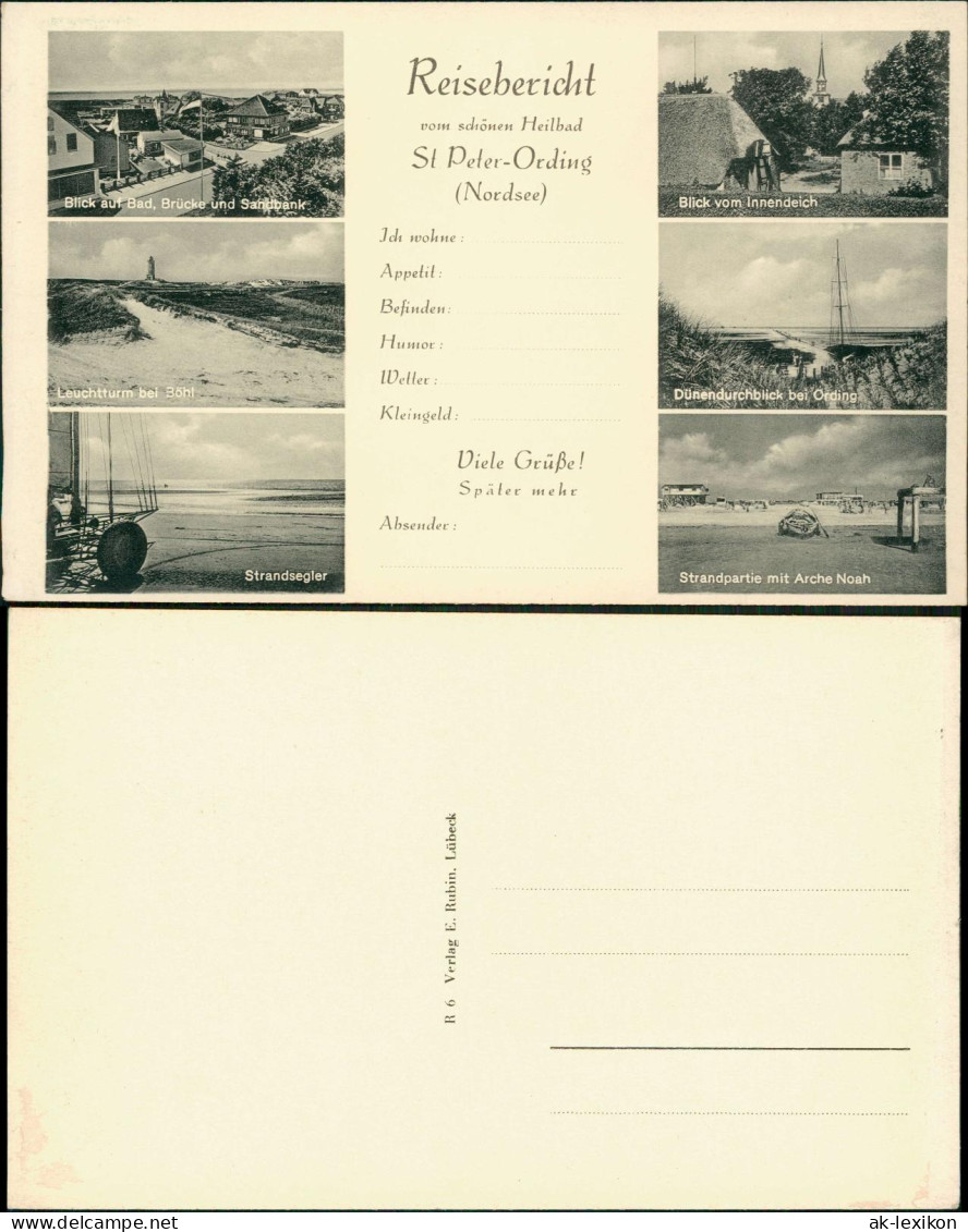 Ansichtskarte St. Peter-Ording Strand, Innendeich, Böhl MB 1940 - Autres & Non Classés