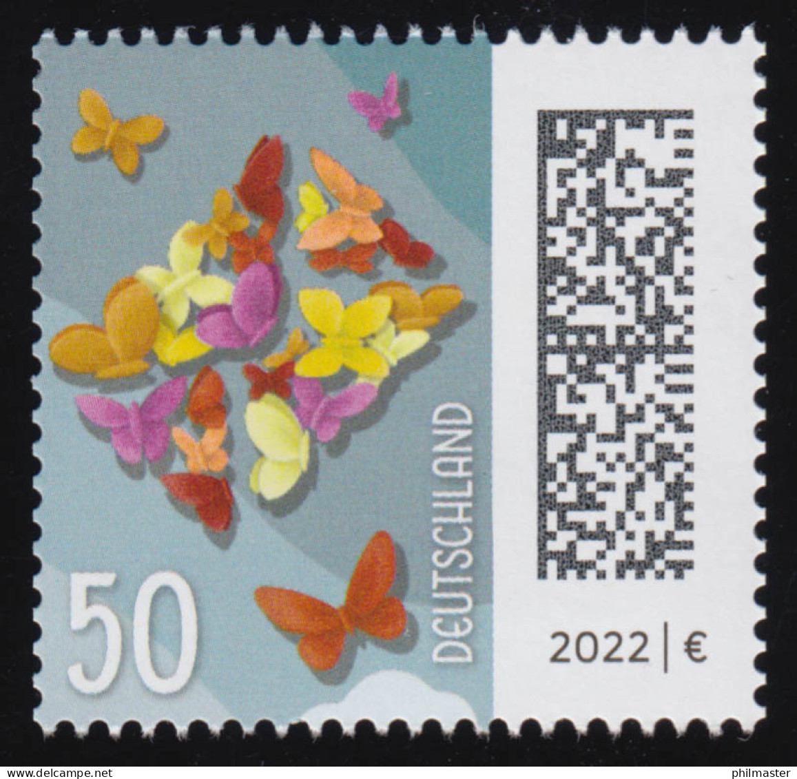 3714AII Schmetterlingsbrief 50 Cent, ** Postfrisch - Nuovi