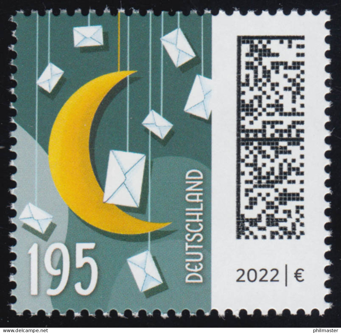 3672 Mond Und Briefe 195 Cent, ** Postfrisch - Nuevos