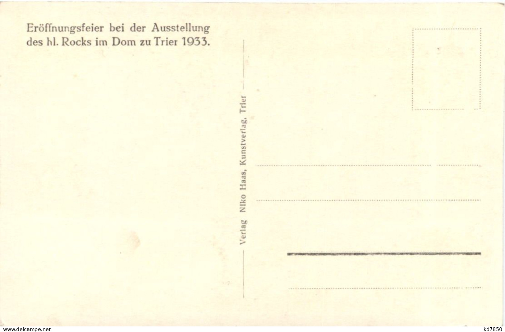 Trier - Der Heilige Rock 1933 - Trier