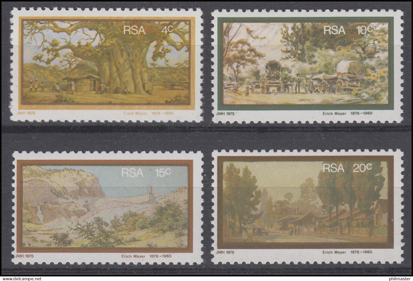 Südafrika / RSA: Gemälde / Paintings Erich Meyer Landschaften Landscape, Satz ** - Sonstige & Ohne Zuordnung