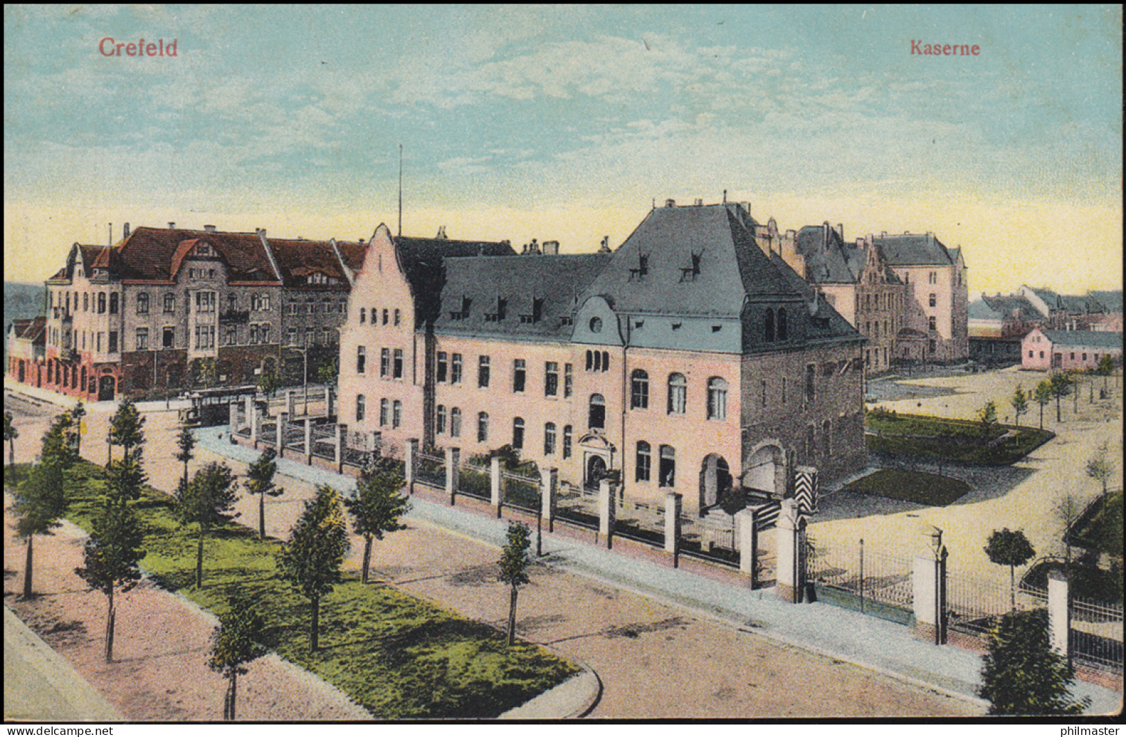 Ansichtskarte Crefeld Kaserne, Als Feldpostkarte 15.1.1919 Nach Brüssel - Ohne Zuordnung