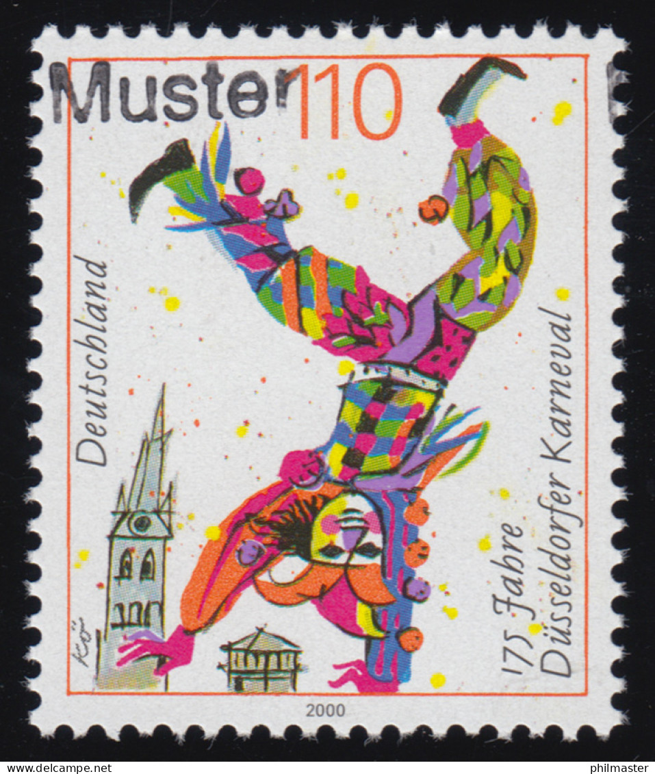 2099 Düsseldorfer Karneval, Muster-Aufdruck - Variétés Et Curiosités