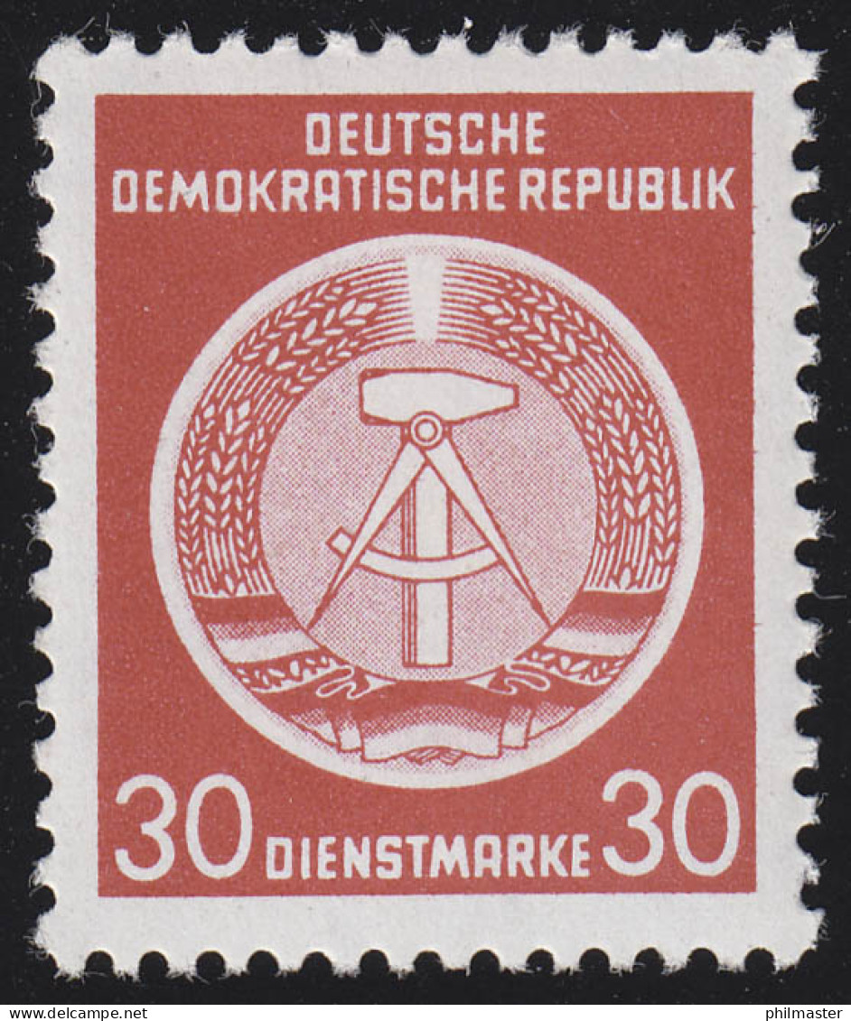 11x XI Dienst-A Zirkel 30 Pf. Wz.2X I, ** Postfrisch - Neufs