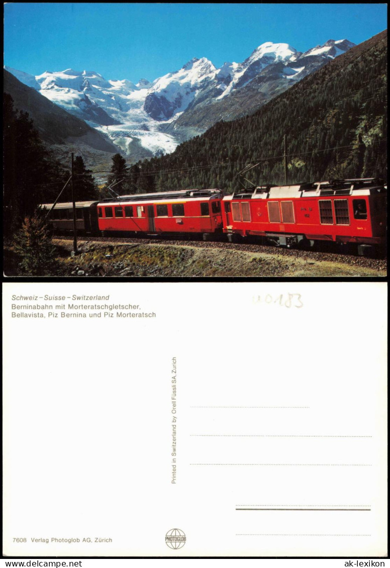 .Graubünden Berninabahn Bellavista, Piz Bernina Und Piz Morteratsch 1992 - Other & Unclassified