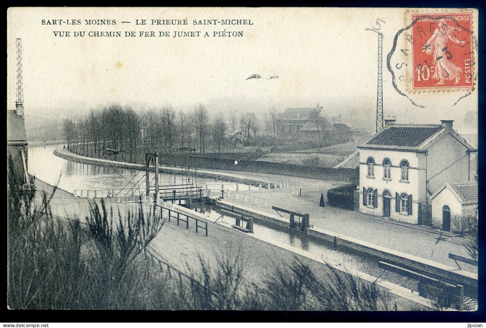 Cpa De Belgique Sart Les Moines -- Le Prieuré Saint Michel - Vue Du Chemin De Fer De Jumet à Piéton      STEP156 - Charleroi