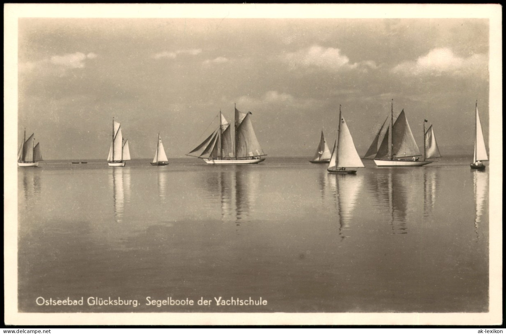 Ansichtskarte Glücksburg (Ostsee) Lyksborg Segelboote Der Yachtschule 1932 - Autres & Non Classés