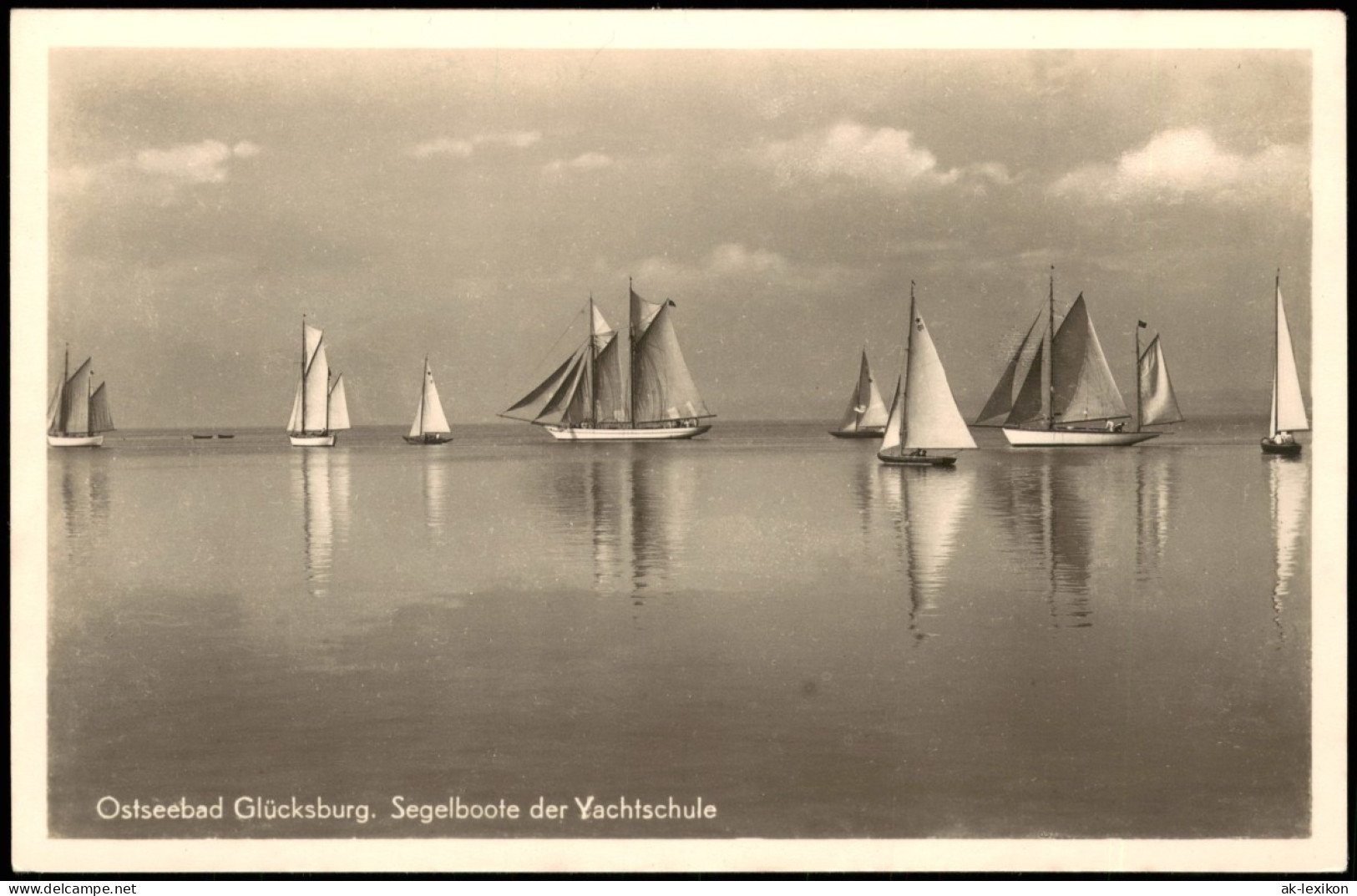 Ansichtskarte Glücksburg (Ostsee) Lyksborg Segelboote Der Yachtschule 1932 - Other & Unclassified