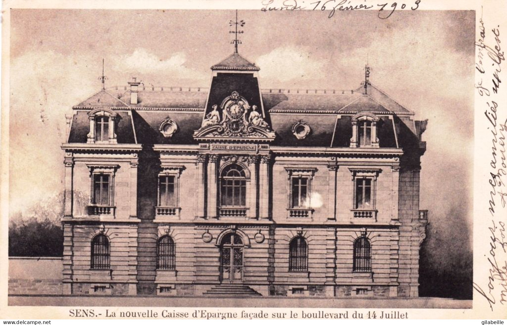 89 - Yonne -  SENS -  La Nouvelle Caisse D Epargne Facade Sur Le Boulevard Du 14 Juillet - Sens