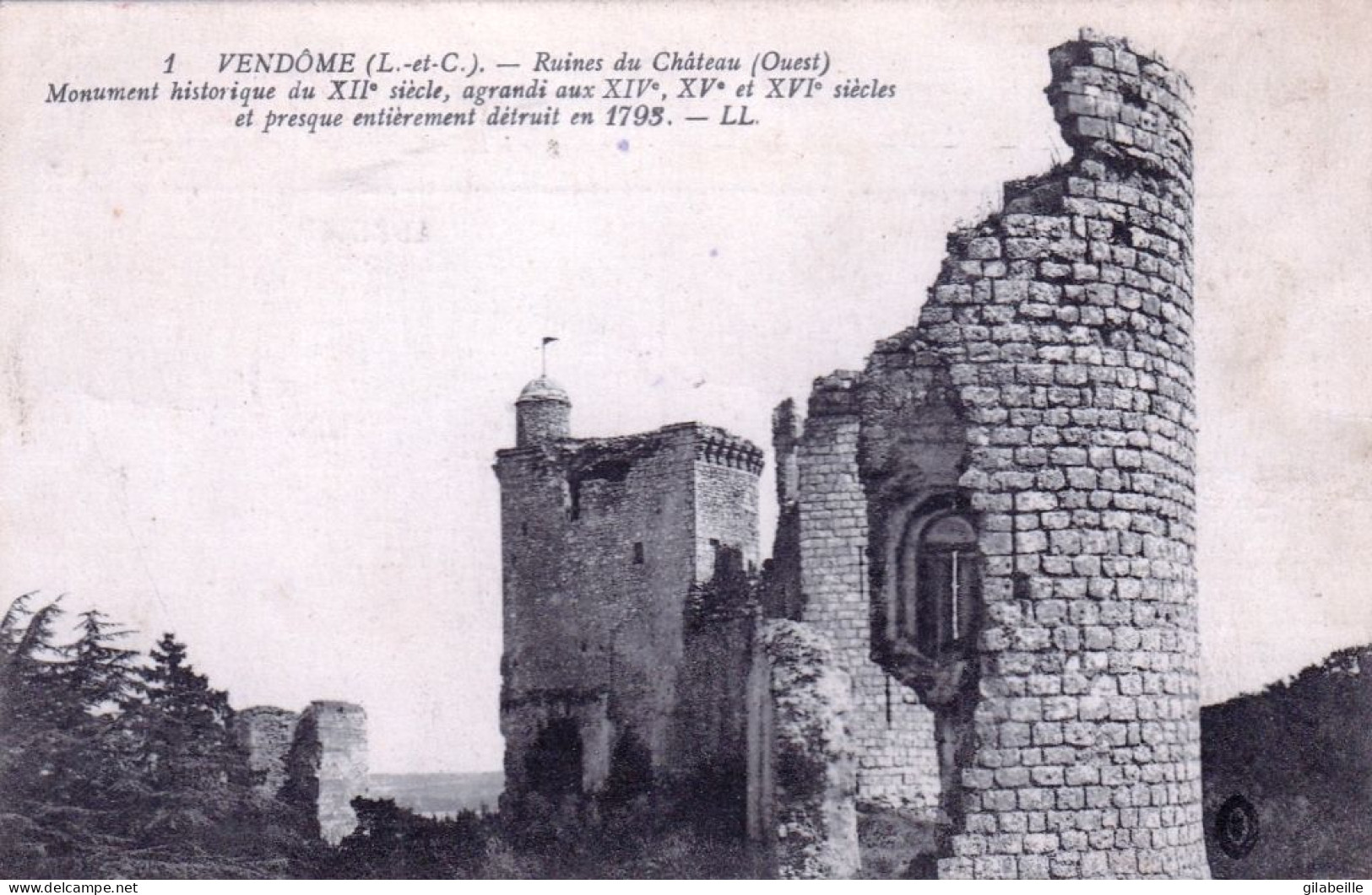 41 - Loir Et Cher -  VENDOME - Ruines Du Chateau - Vendome
