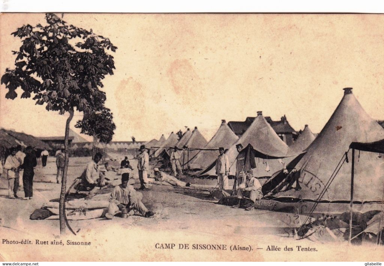 02 - Aisne -  Camp De SISSONNE - Allée Des Tentes - Sissonne