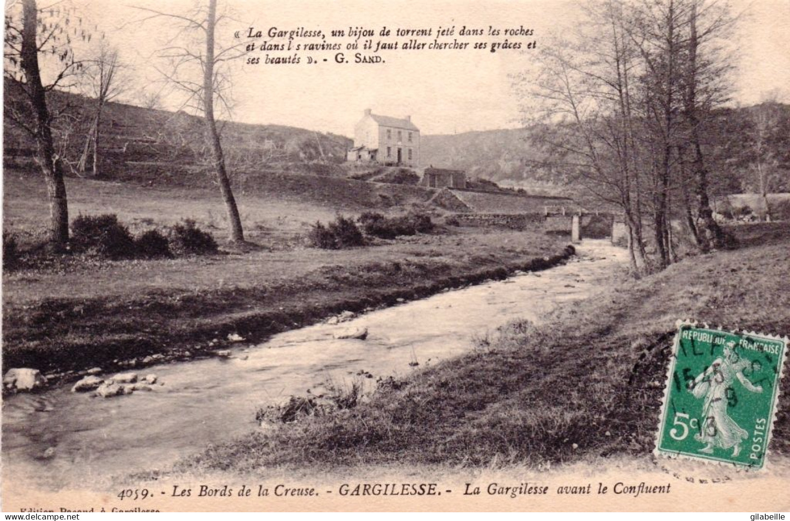 36 - Indre -  GARGILESSE - La Gargilesse Avant Le Confluent - Les Bords De La Creuse - Other & Unclassified