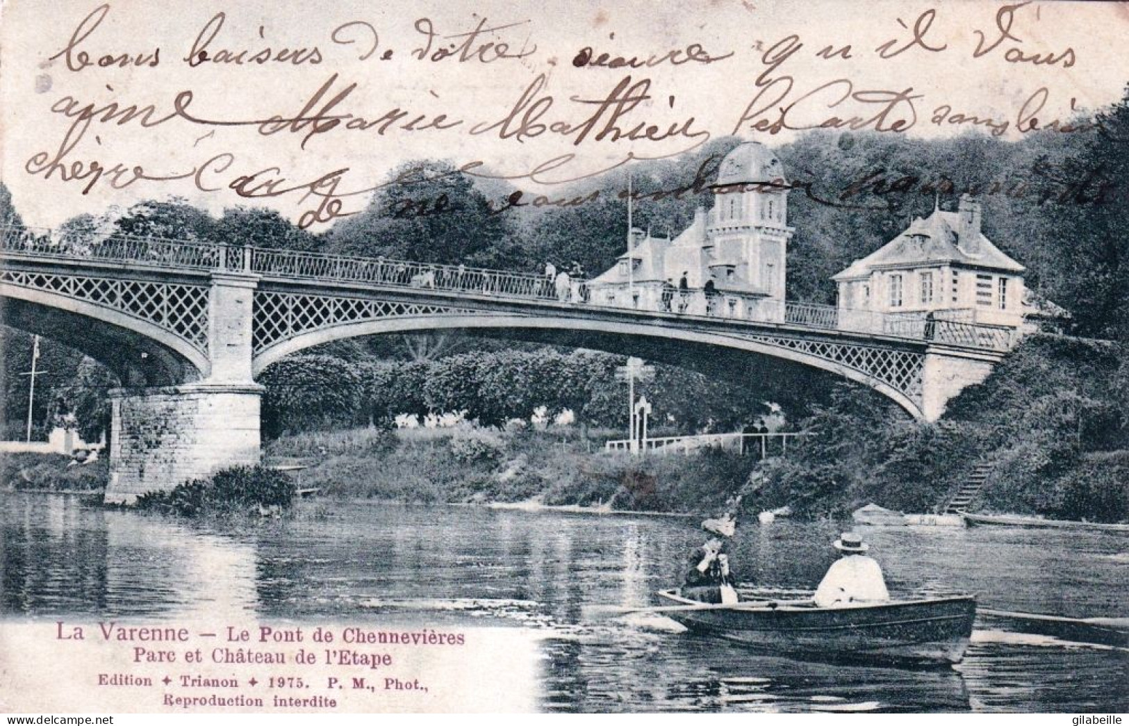 94 - Val De Marne -   LA VARENNE SAINT HILAIRE  - Le Pont De Chennevieres - Parc Et Chateau De L Etape - Other & Unclassified