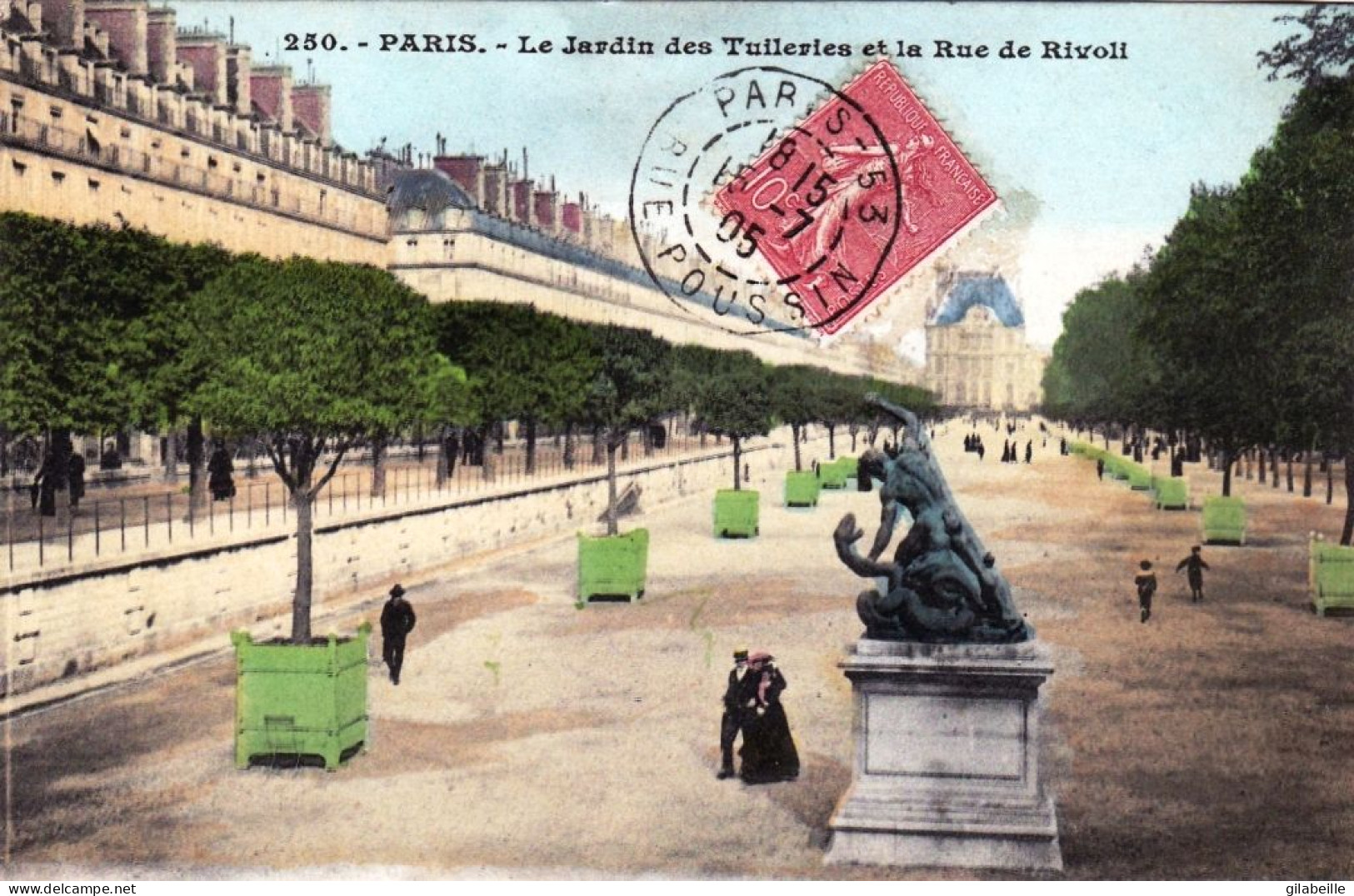 75 - PARIS 01  -  Le Jardin Des Tuileries Et La Rue De Rivoli - Distretto: 01