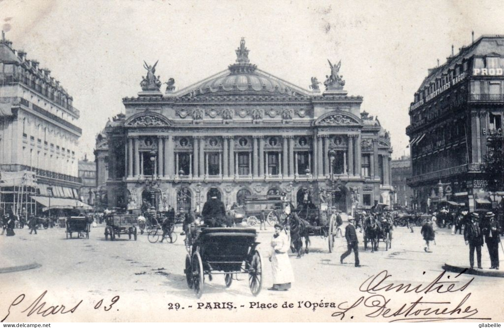 75 - PARIS 02  - La Place De L Opera - 1903 - District 02