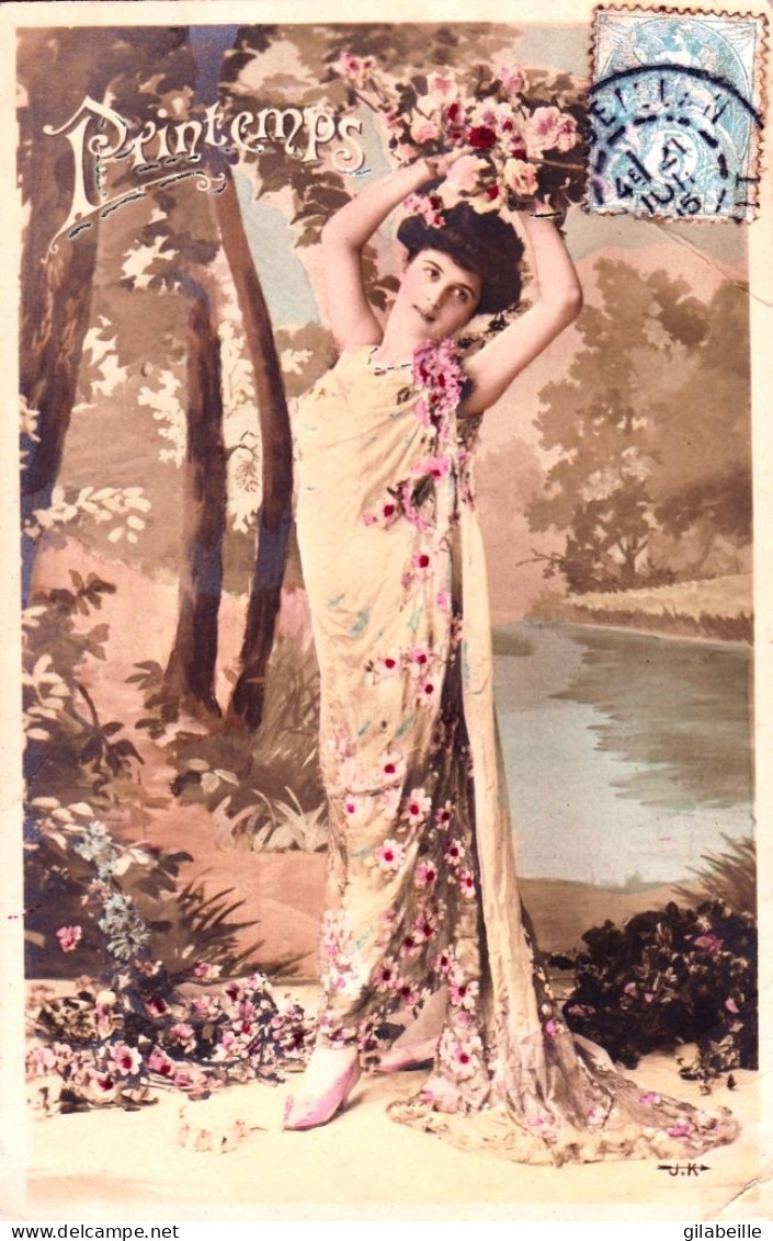 Carte Fantaisie - Le Printemps - Femmes