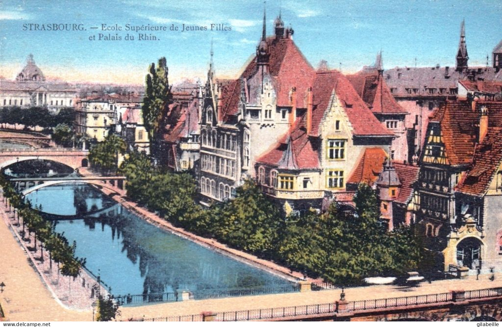 67  - Bas Rhin -  STRASBOURG - Ecole Superieure De Jeunes Filles Et Palais Du Rhin - Straatsburg