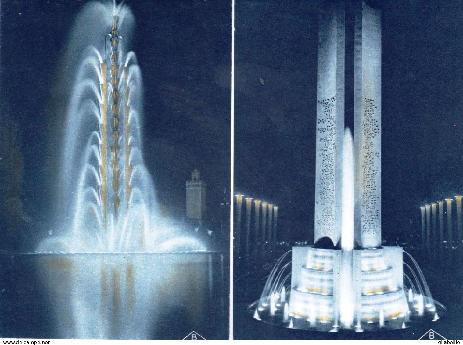 75 - PARIS - Lot 5 Cartes - Exposition 1931 - Palais Algerie - Grand Signal - Fontaine Lumineuse - Ponts D Eau - Exposiciones