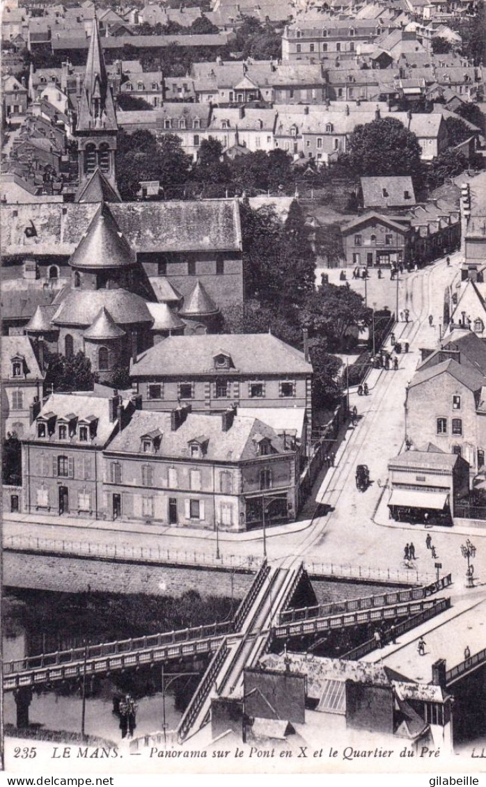 72 - Sarthe - LE MANS - Panorama Sur Le Pont En X Et Le Quartier Du Pré - Le Mans