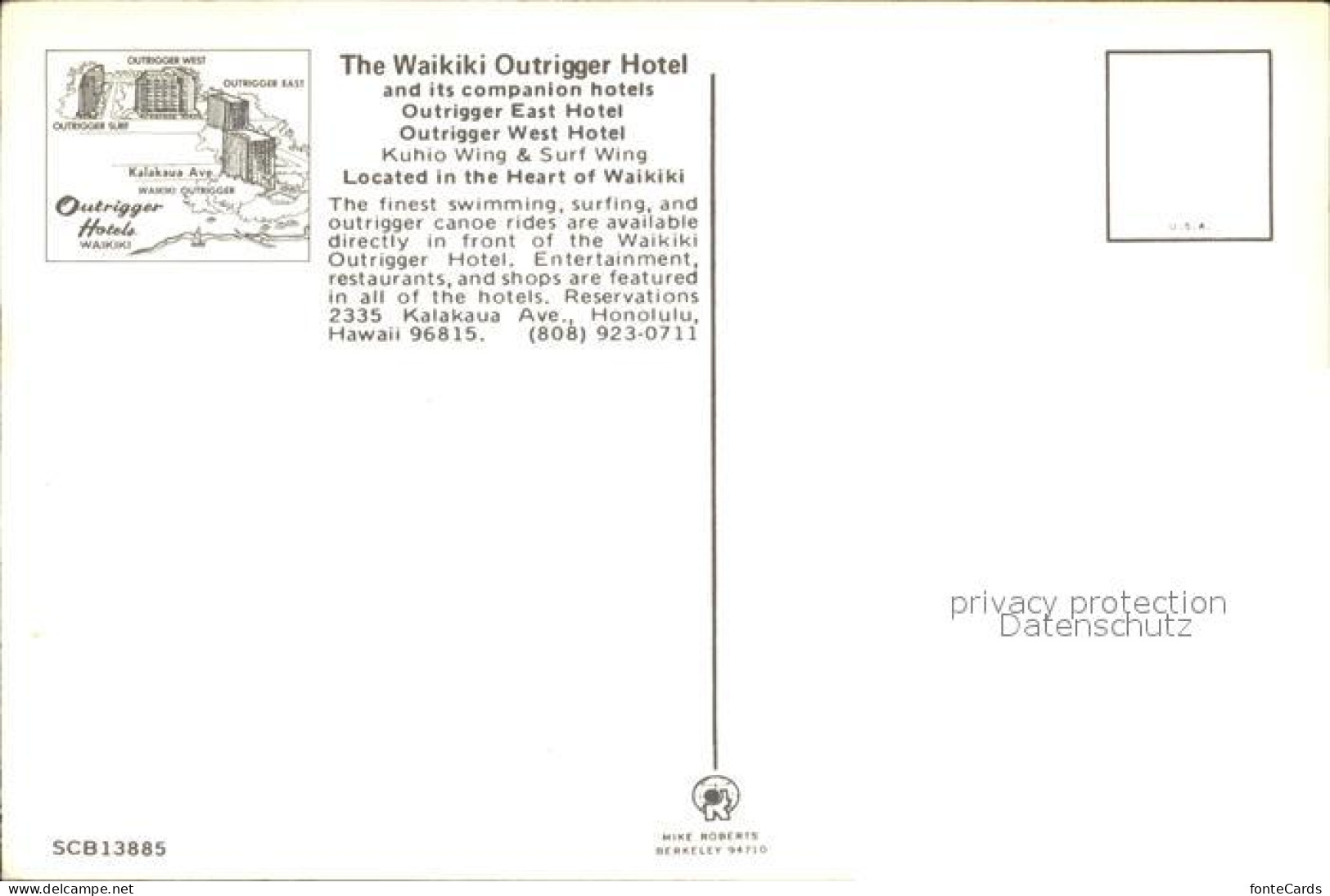 72179154 Waikiki The Four Outrigger Hotels - Sonstige & Ohne Zuordnung