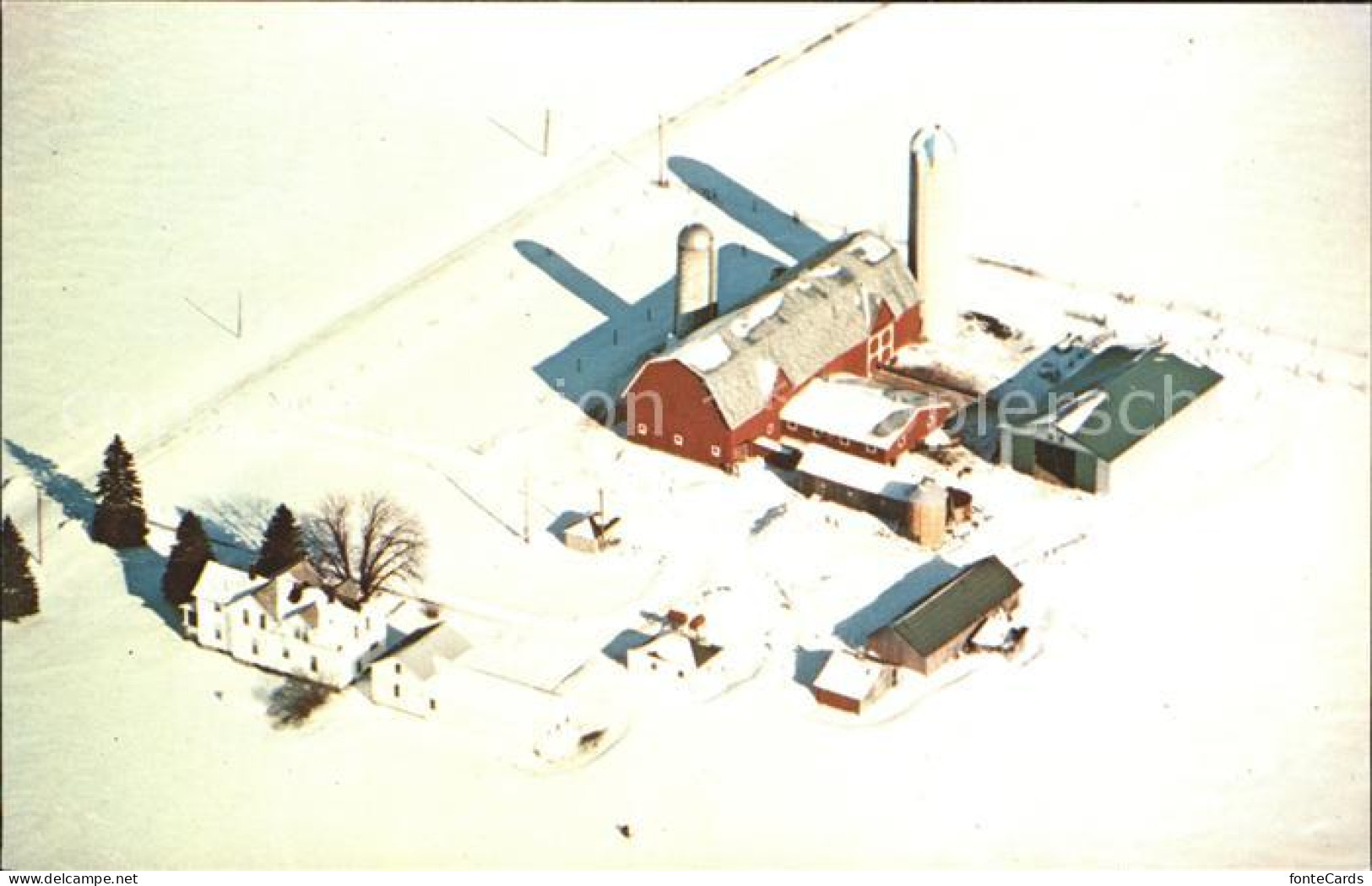 72173936 Frankenmuth Fliegeraufnahme Farm Im Winter - Other & Unclassified