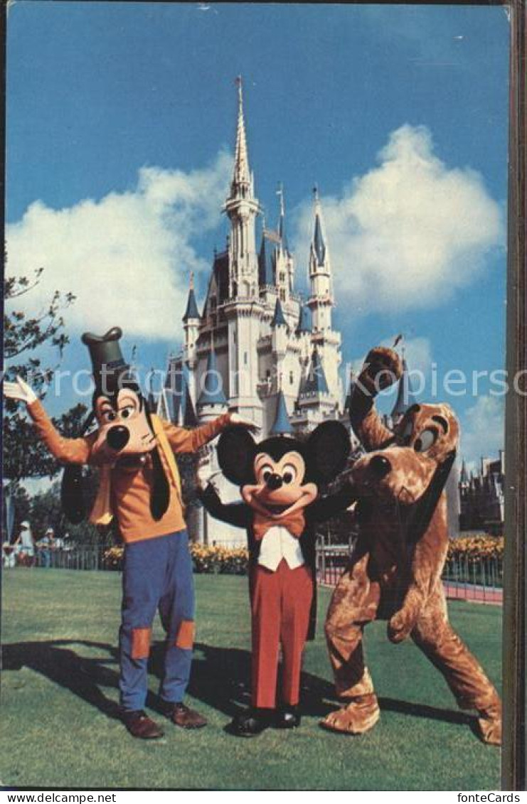 72173835 Walt_Disney_World Fantasyland Mickey Mouse Goofy Pluto Cinderella Castl - Andere & Zonder Classificatie