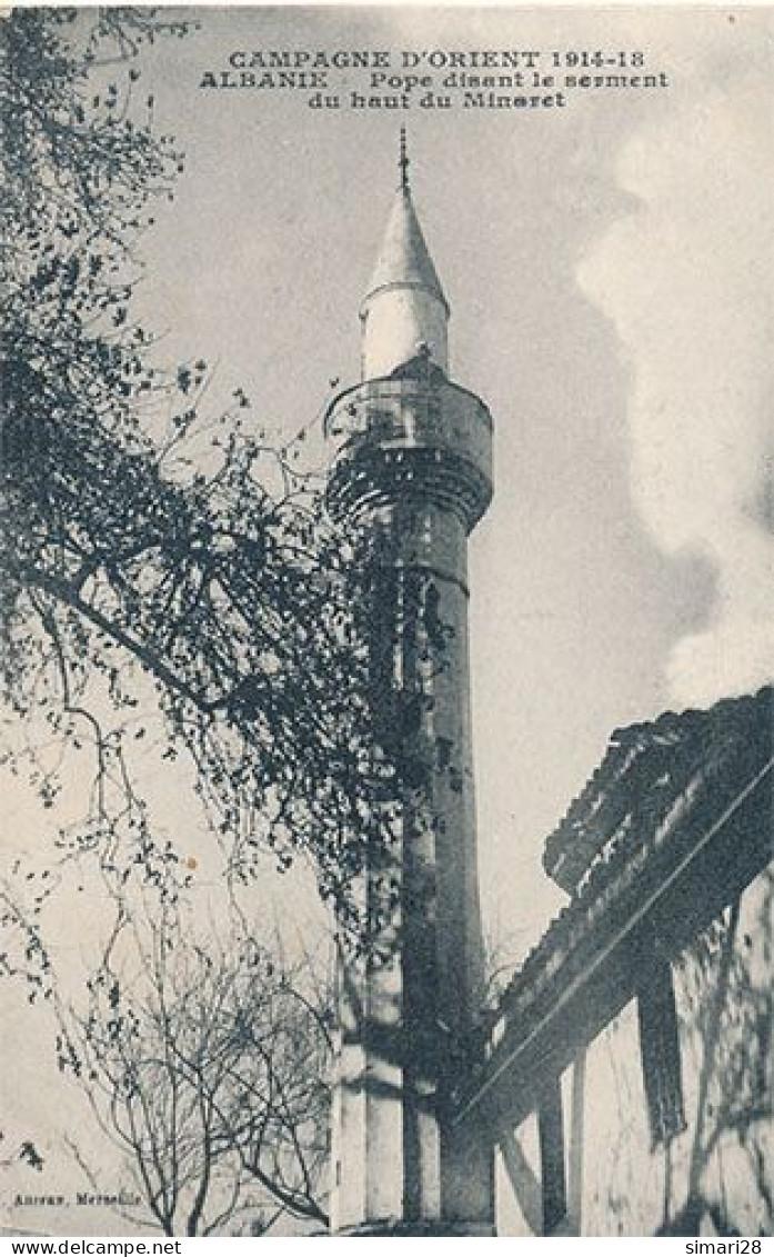 ALBANIE - POPE DISANT LE SERMENT DU HAUT DU MINARET - Albanie