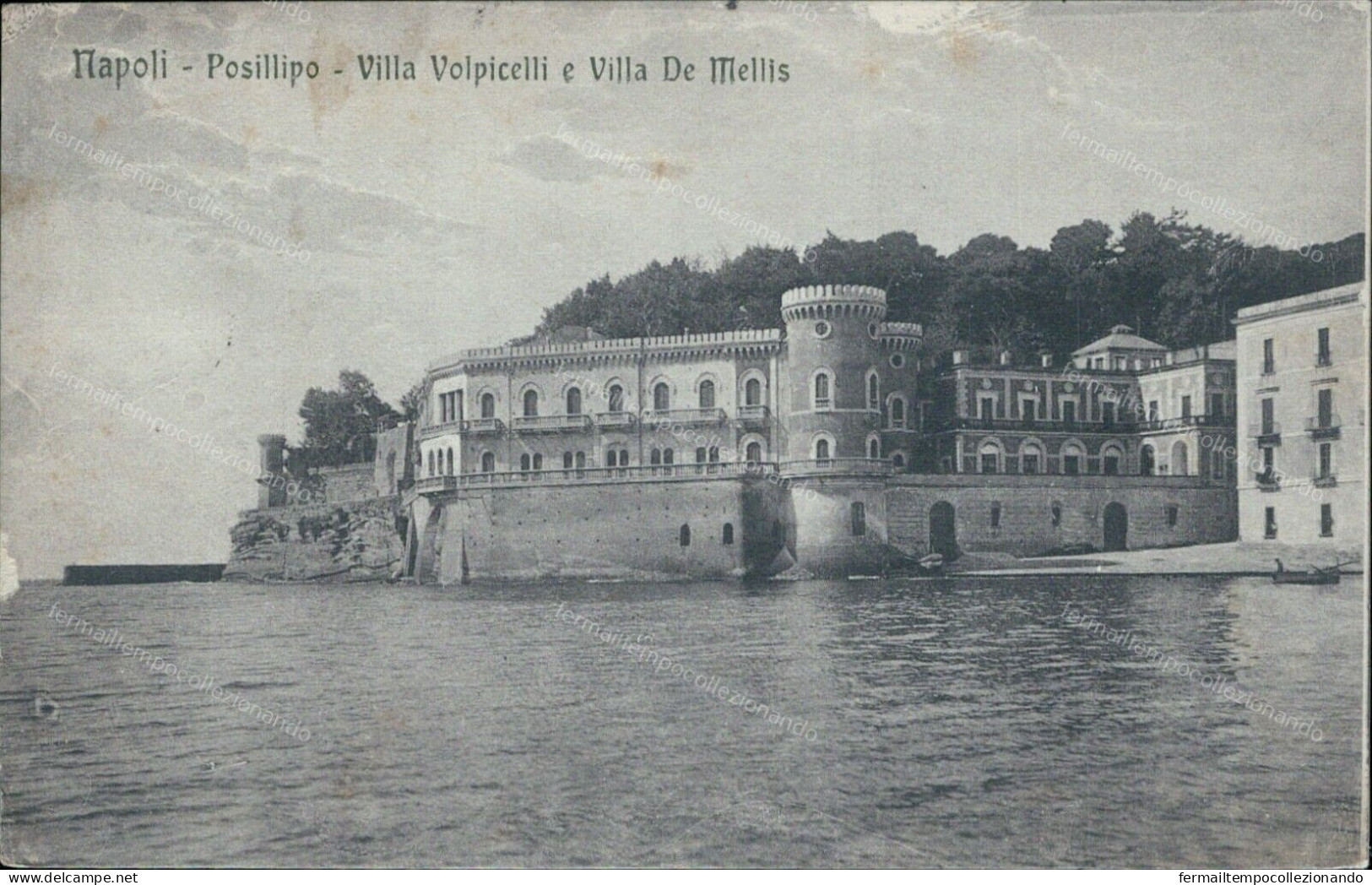 Cs383 Cartolina Napoli Citta' Posillipo Villa Volpicelli E Villa De Mellis 1931 - Napoli (Napels)