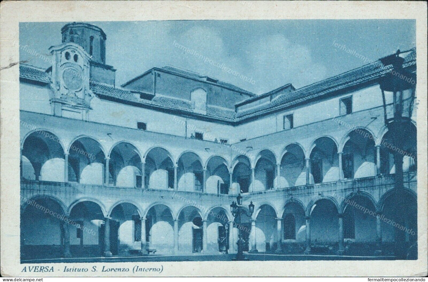 Cs398 Cartolina Aversa Istituto S.lorenzo Provincia Di Caserta Campania 1932 - Caserta