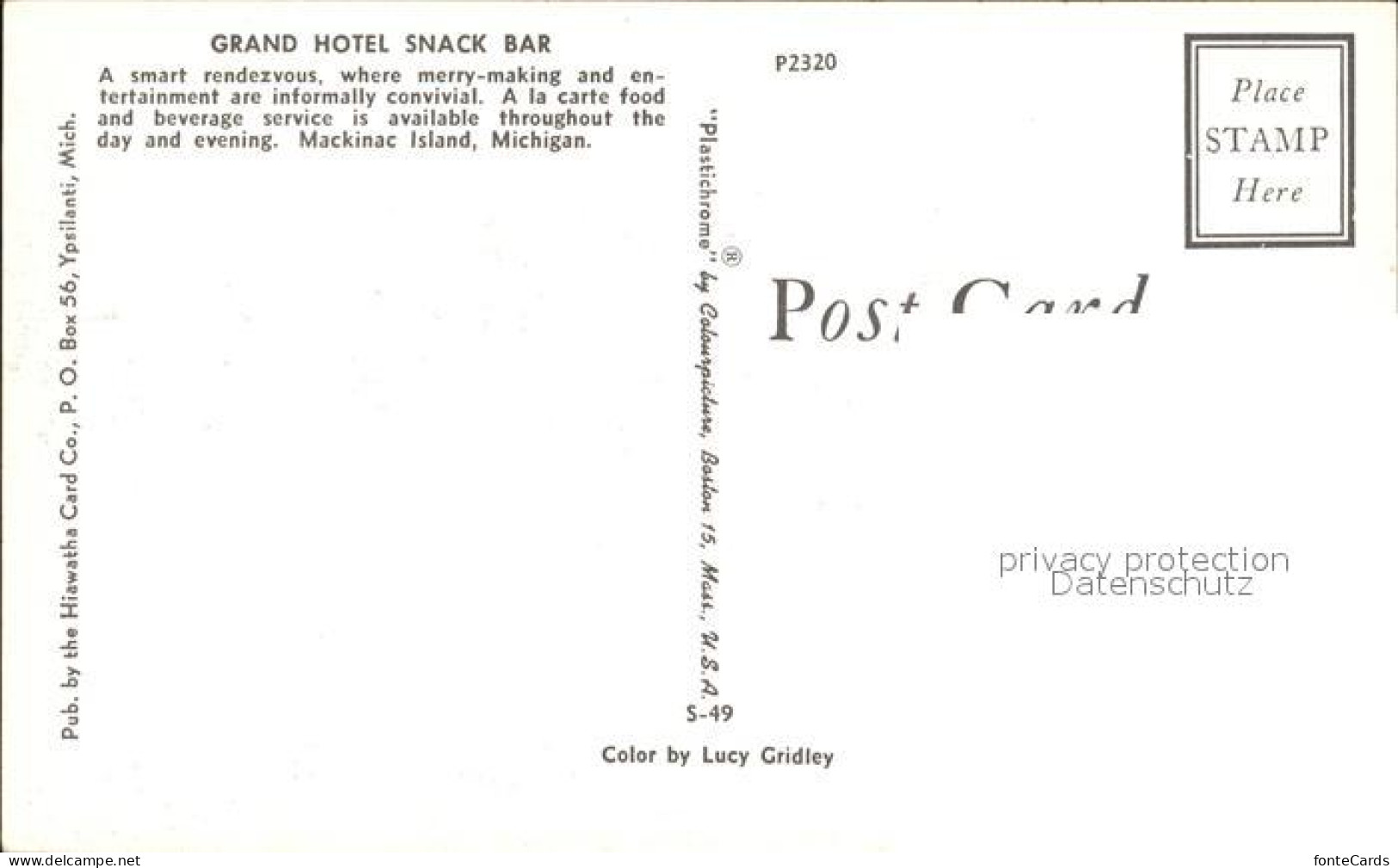 72167363 Mackinac_Island Grand Hotel Snack Bar - Otros & Sin Clasificación