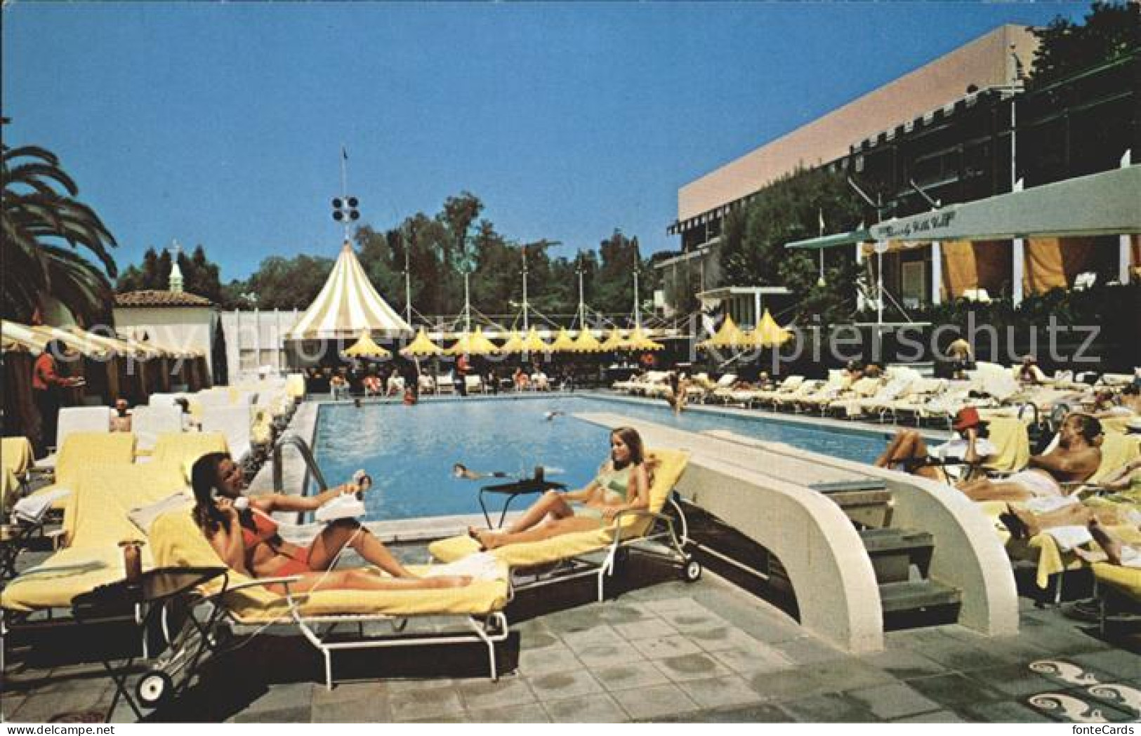 72161967 Los_Angeles_California Beverly Hills Hotel Pool And Cabana Club - Other & Unclassified