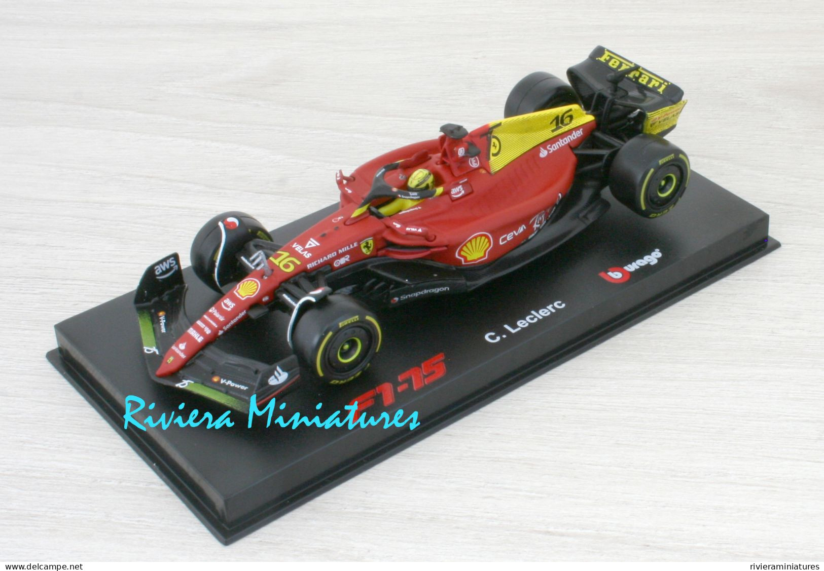 BURAGO - FERRARI F1-75 - GP ITALIE MONZA 2022 - N°16 LECLERC - BU36831LM - 1/43 - Burago