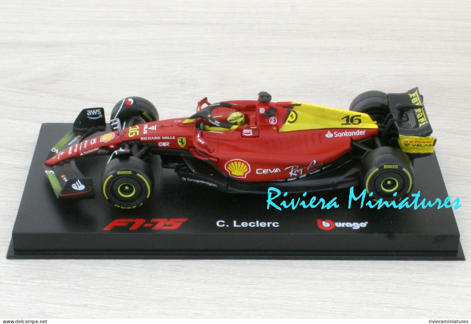 BURAGO - FERRARI F1-75 - GP ITALIE MONZA 2022 - N°16 LECLERC - BU36831LM - 1/43 - Burago