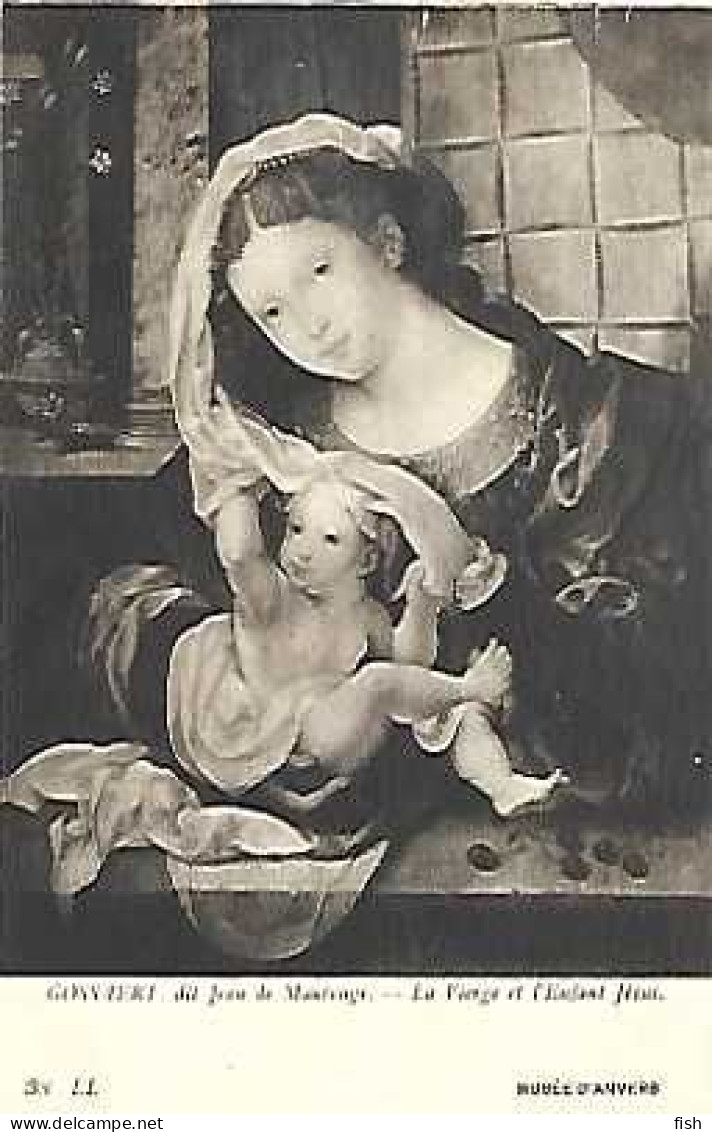 Portugal & Marcofilia, Jean Gossaert, La Vierge Et L'Enfant Jésus, Musée D'Anvers, Horsine PUB, Lisboa 1918  (38) - Briefe U. Dokumente